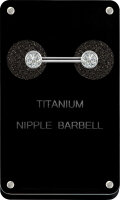 Nipple jewellery (titanium), with Premium Zirconia