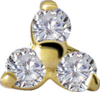 Internal Gelbgold Trinity mit 3 Lab Created Diamonds -...