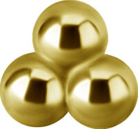 Internal yellow gold 2.5 mm Tri-Ball - 0.8 mm thread