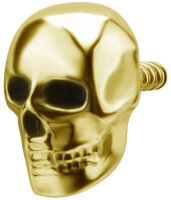 Internal yellow gold skull - 0.8 mm thread
