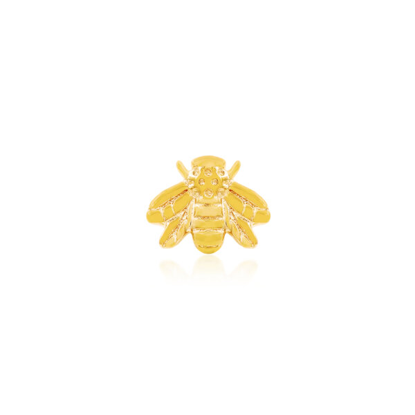 Yellowgold threadless bee