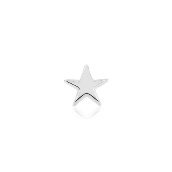 Whitegold threadless star