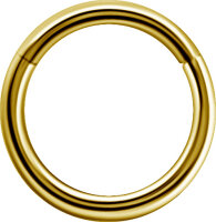 Yellow gold segment clicker ring 2.0 x 8 mm