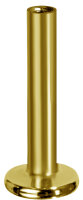 Internal yellow gold labret stud 1.2 mm thickness with 3 mm plate - 0.8 mm thread