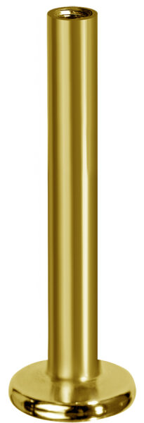 Internal Gelbgold 8 mm Labret Stud mit 3 mm Platte - 0.8 mm Gewinde