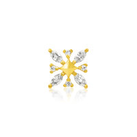 Yellowgold threadless Elsa Snowflake