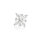 Whitegold threadless Elsa Snowflake