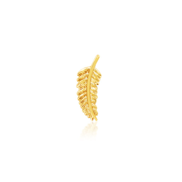 Yellowgold threadless feather