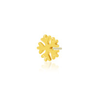 Yellowgold threadless Glossy Snowflake