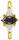 Gelbgold Clicker-Ring mit 3 Marquise Premium Zirkonia Steinen - 1.2 mm Stärke