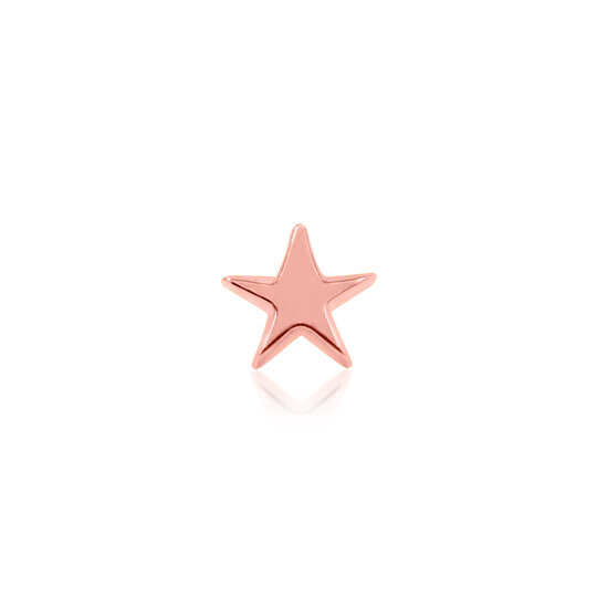 Rosegold threadless Star