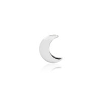 Whitegold threadless Gold Moon, 4.6 mm