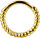 Gelbgold Segment Clicker-Ring Twisted Rope