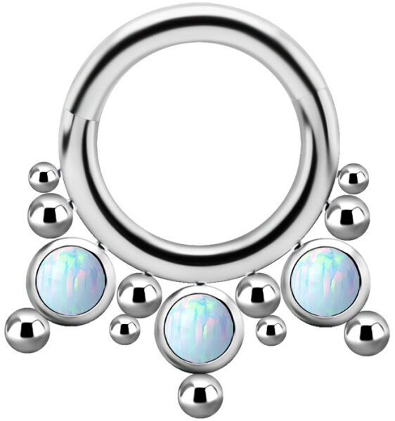 Clicker (titanium), with Opal