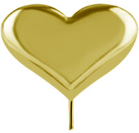 Threadless Yellow Gold Heart - Large