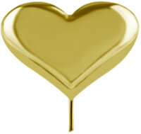 Threadless Yellow Gold Heart - Medium