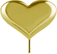Threadless Yellow Gold Heart - Small
