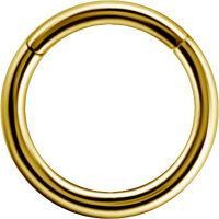 Yellow gold segment clicker ring 1.2 x 8 mm