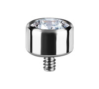 Internal yellow gold attachment with Lab Created Diamonds...